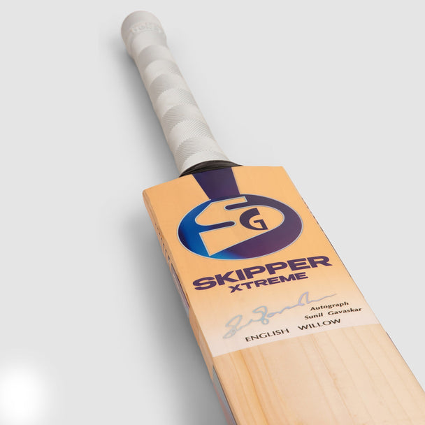 SG Skipper Xtreme English Willow Cricket Bat, back profile