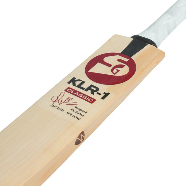SG KLR-1 Classic English Willow Cricket Bat, angled view