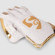 SG Hilite White Wicket Keeping Gloves, cuff detail