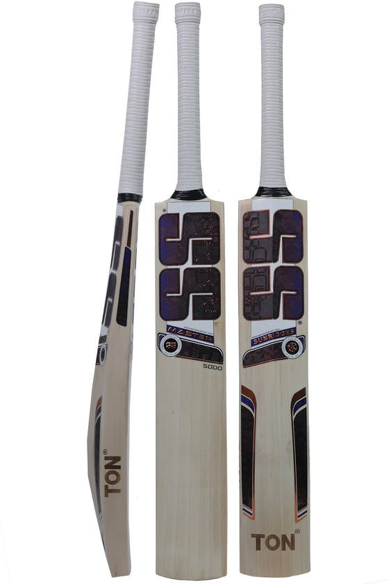 SS Master 5000 English Willow Cricket Bat, front face