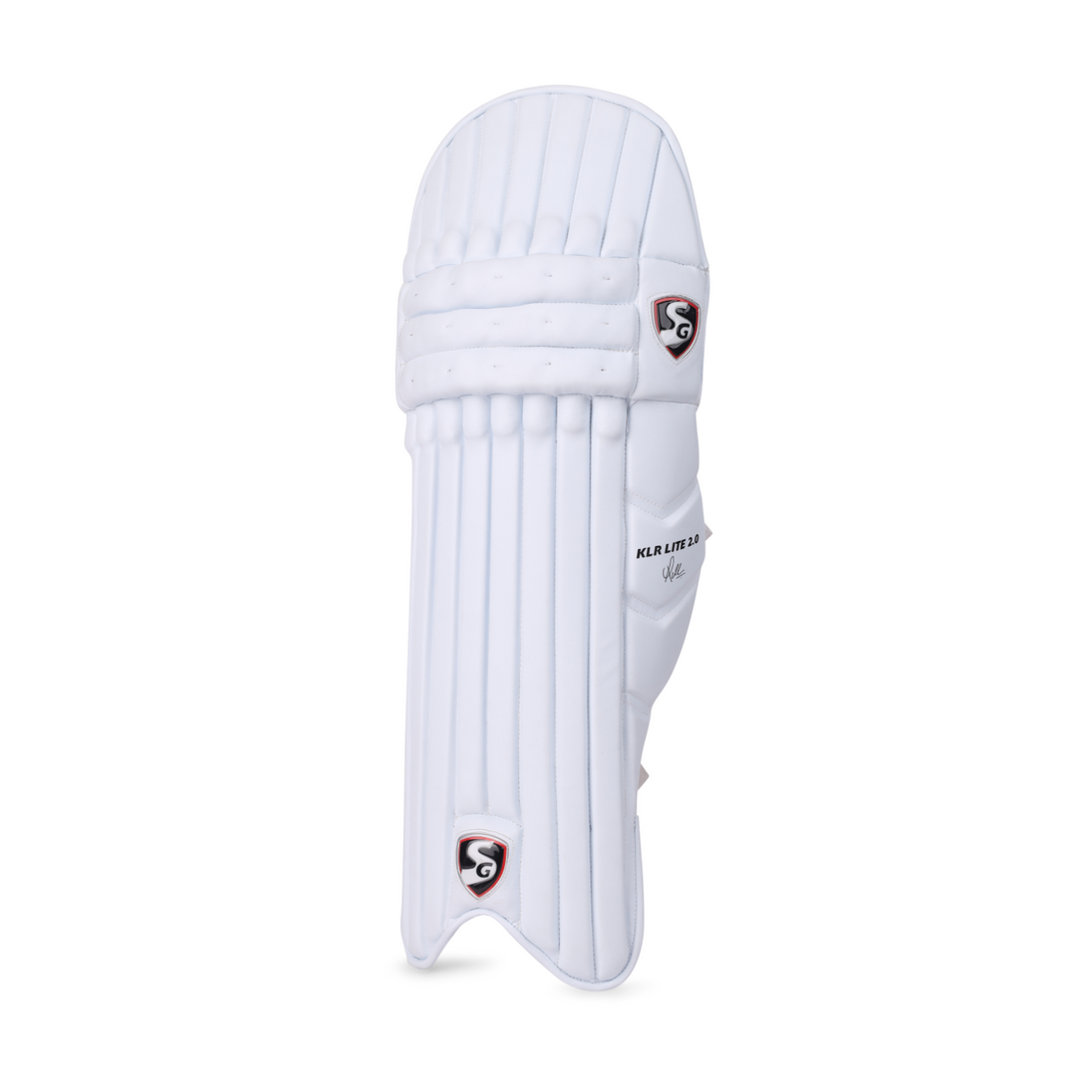 SG KLR Lite 2.0 Batting Legguards, angled view