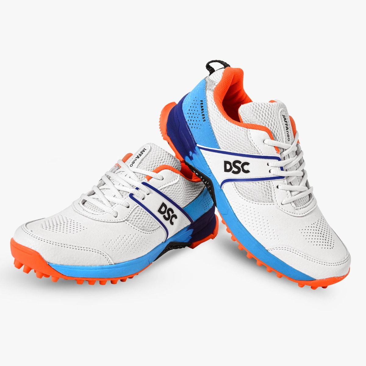 Jaffa Neo Cricket Shoes - Sky Blue Orange Dark Blue BLOR25