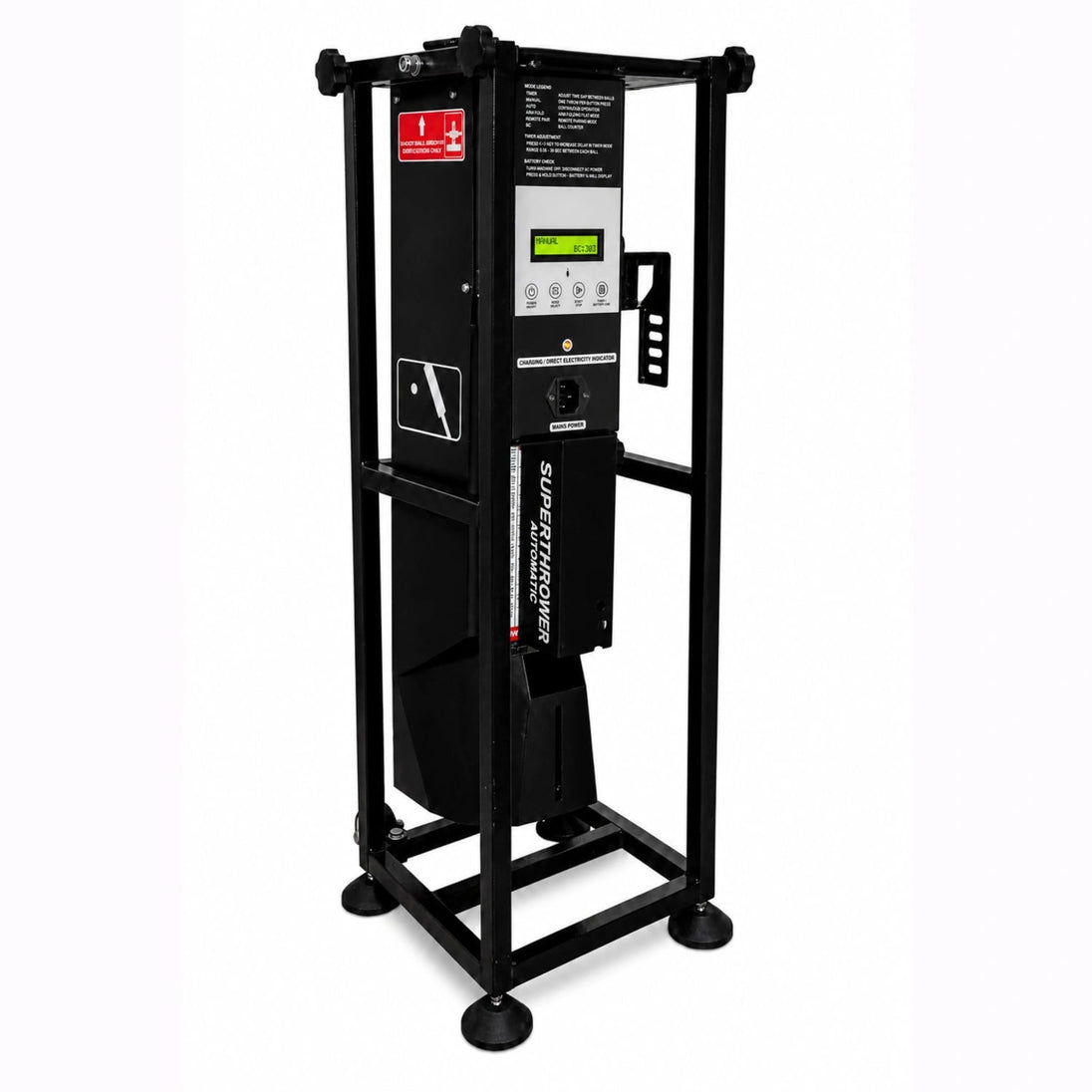 Freebowler FS2 Pro Plus bowling machine side view